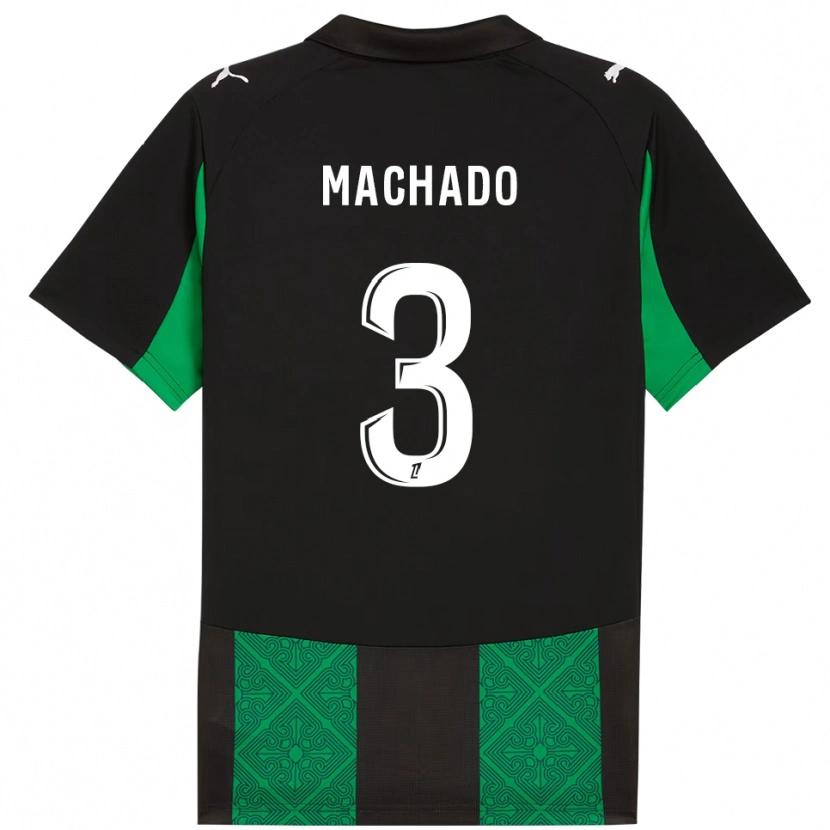 Danxen Homem Camisola Deiver Machado #3 Preto Verde Alternativa 2025/26 Camisa