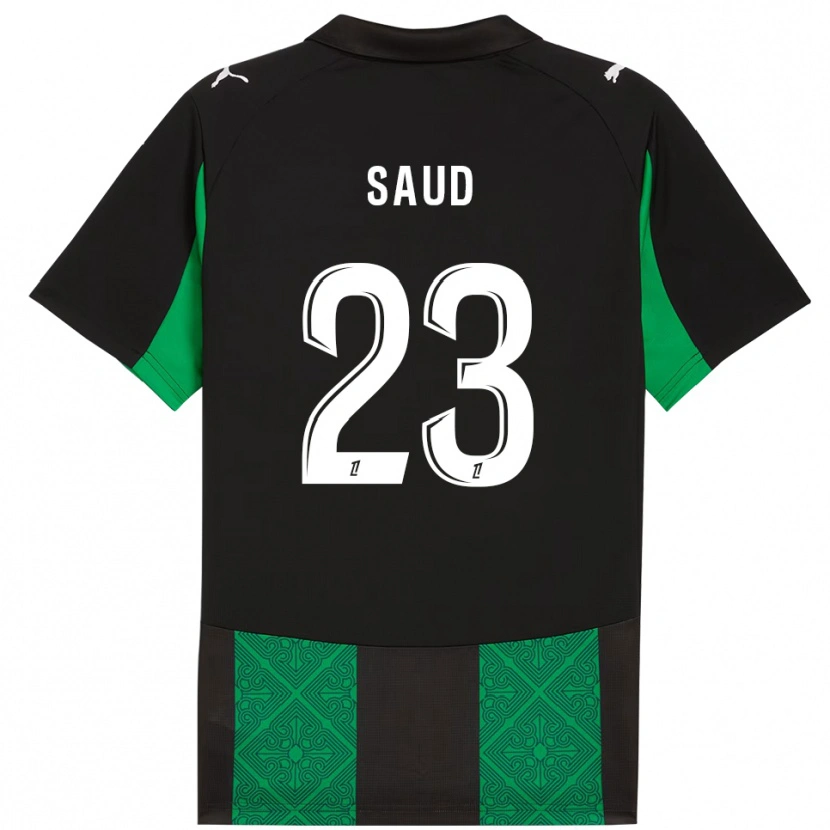 Danxen Homem Camisola Saud Abdulhamid #23 Preto Verde Alternativa 2025/26 Camisa