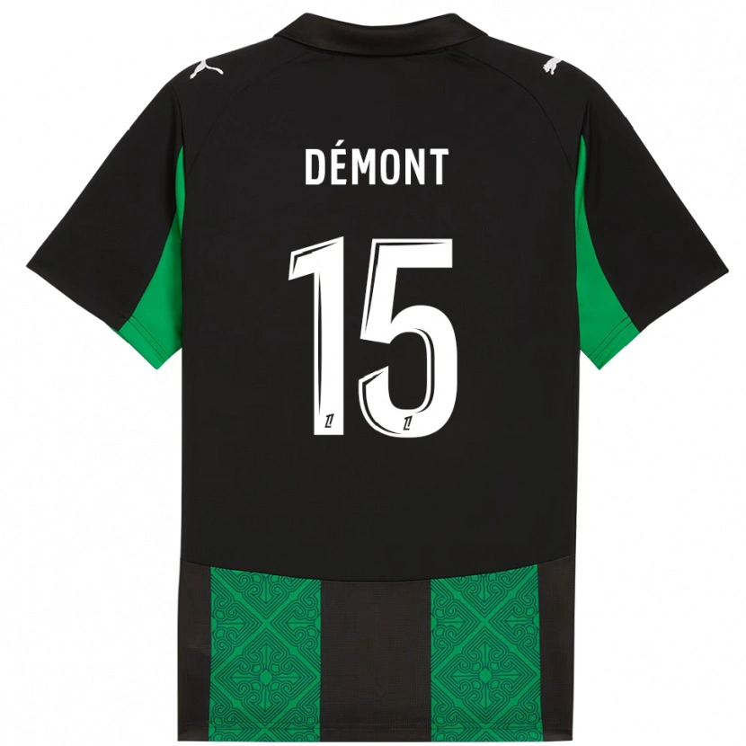 Danxen Homem Camisola Ange Démont #15 Preto Verde Alternativa 2025/26 Camisa