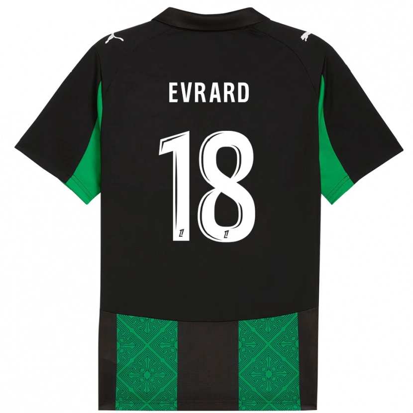 Danxen Homem Camisola Julia Evrard #18 Preto Verde Alternativa 2025/26 Camisa