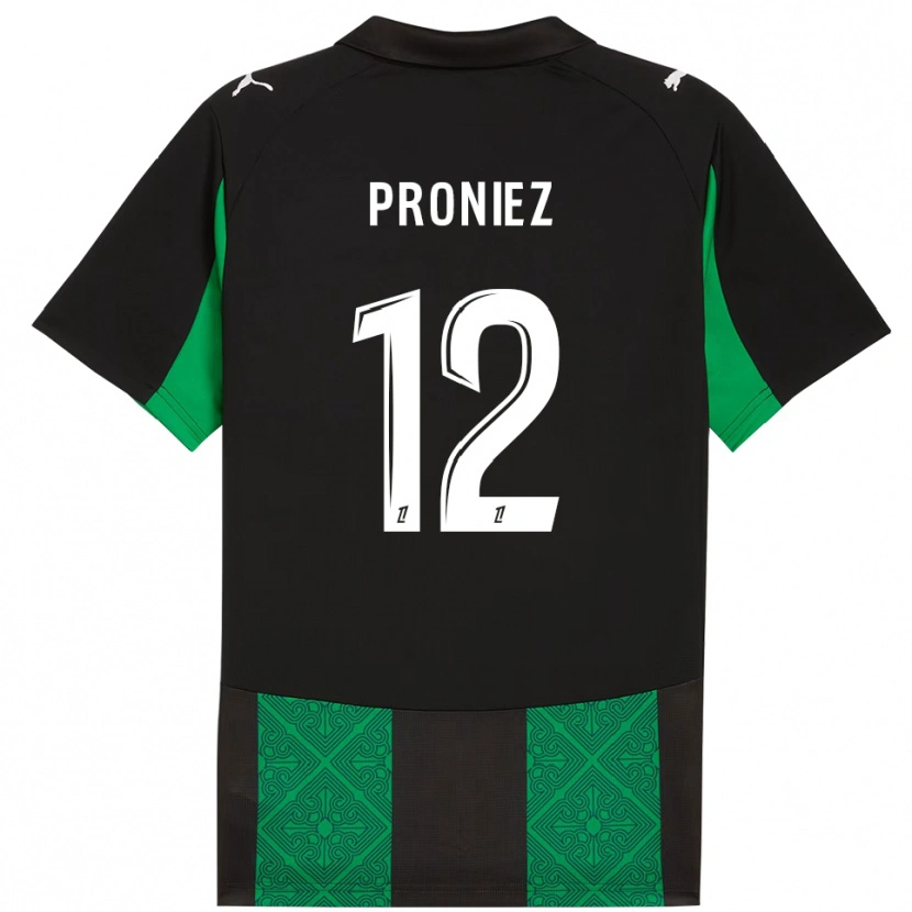 Danxen Homem Camisola Fany Proniez #12 Preto Verde Alternativa 2025/26 Camisa