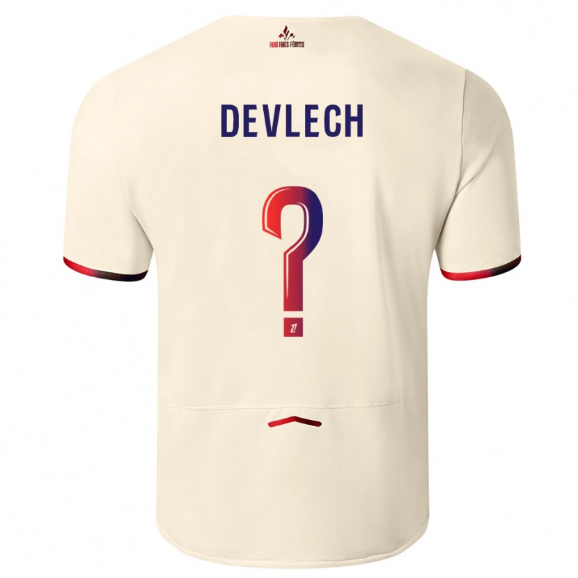 Danxen Homem Camisola Gwenaëlle Devleesschauwer #0 Branco Sujo Vermelho Alternativa 2025/26 Camisa
