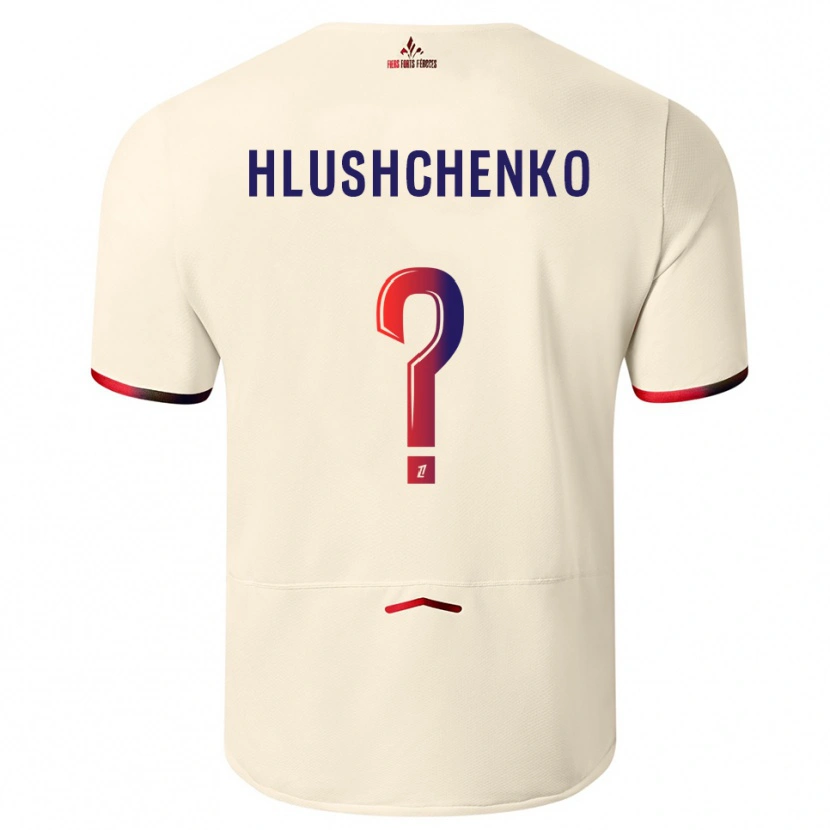 Danxen Homem Camisola Inna Hlushchenko #0 Branco Sujo Vermelho Alternativa 2025/26 Camisa