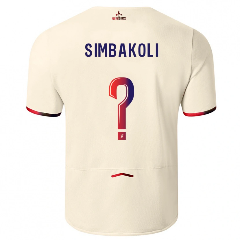 Danxen Homem Camisola Mamadou Simbakoli #0 Branco Sujo Vermelho Alternativa 2025/26 Camisa