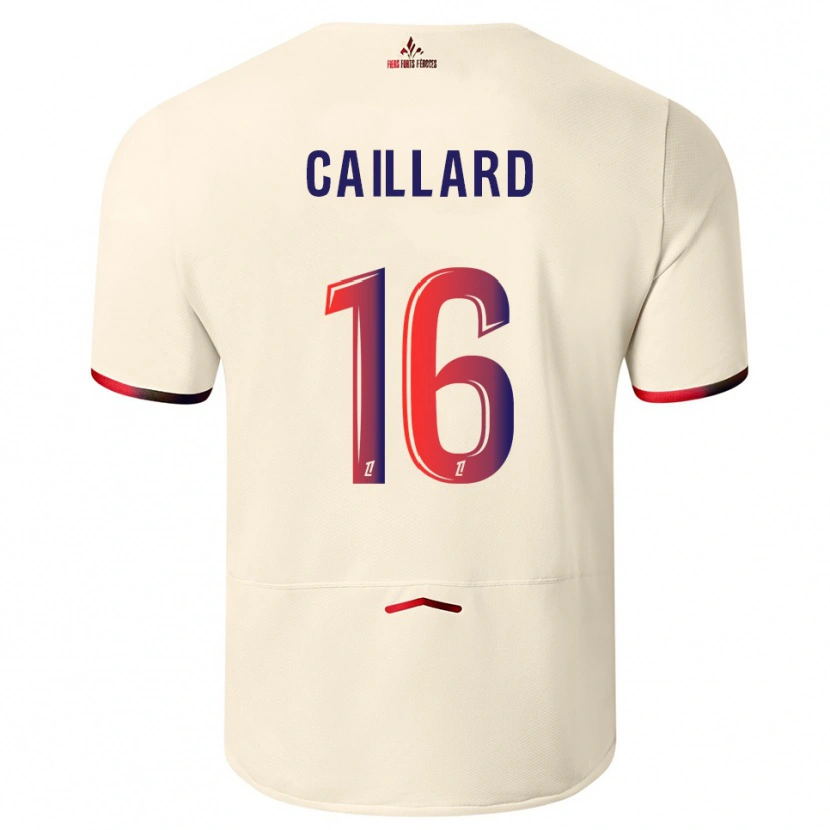 Danxen Homem Camisola Marc-Aurèle Caillard #16 Branco Sujo Vermelho Alternativa 2025/26 Camisa