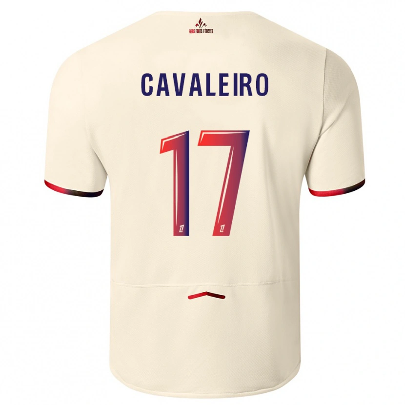 Danxen Homem Camisola Ivan Cavaleiro #17 Branco Sujo Vermelho Alternativa 2025/26 Camisa