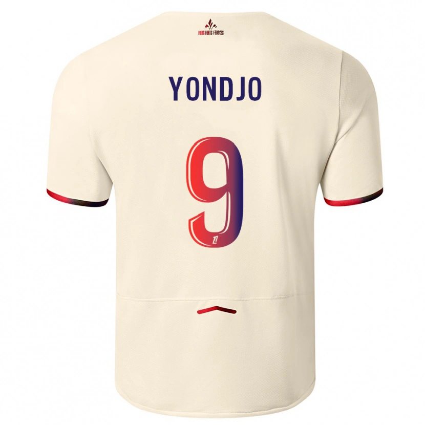 Danxen Homem Camisola Angel Yondjo #9 Branco Sujo Vermelho Alternativa 2025/26 Camisa