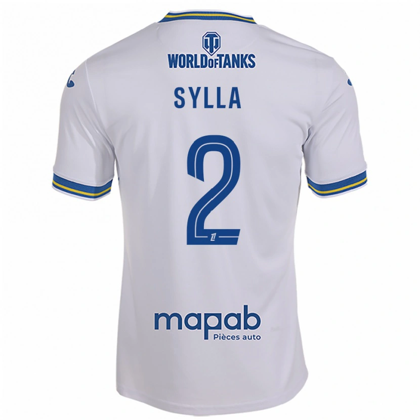 Danxen Homem Camisola Dembo Sylla #2 Branco Azul Celeste Alternativa 2025/26 Camisa