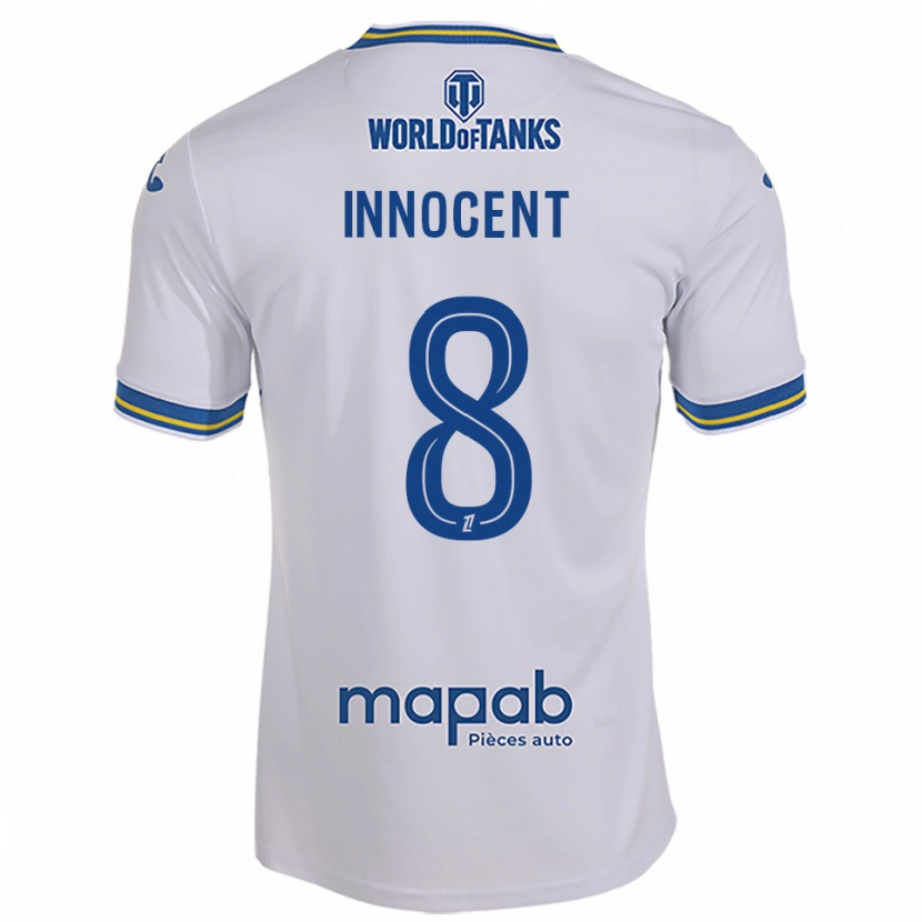 Danxen Homem Camisola Bonke Innocent #8 Branco Azul Celeste Alternativa 2025/26 Camisa
