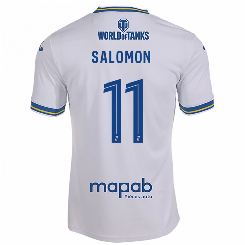 Danxen Homem Camisola Enzo Salomon #11 Branco Azul Celeste Alternativa 2025/26 Camisa