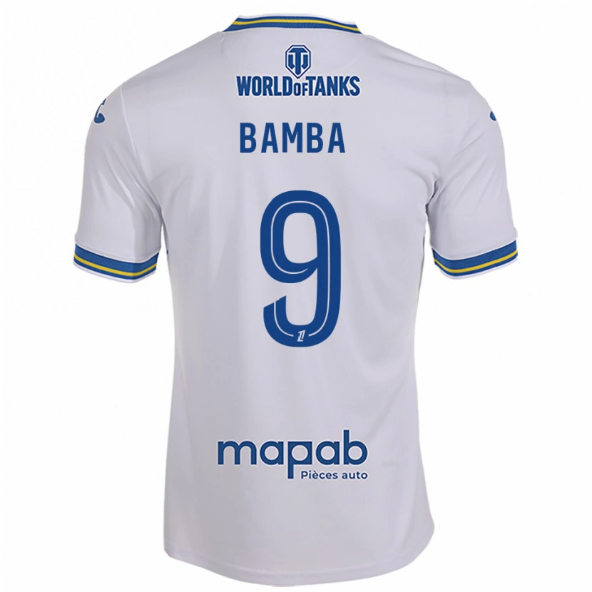 Danxen Homem Camisola Mohamed Bamba #9 Branco Azul Celeste Alternativa 2025/26 Camisa