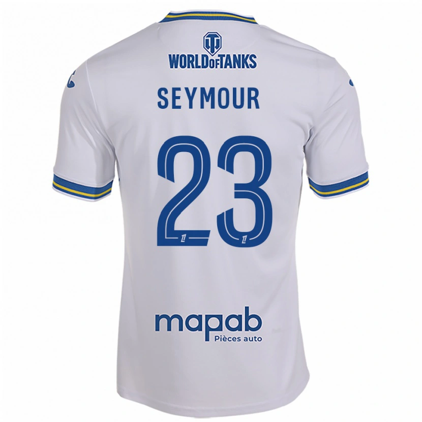 Danxen Homem Camisola Brice Seymour #23 Branco Azul Celeste Alternativa 2025/26 Camisa