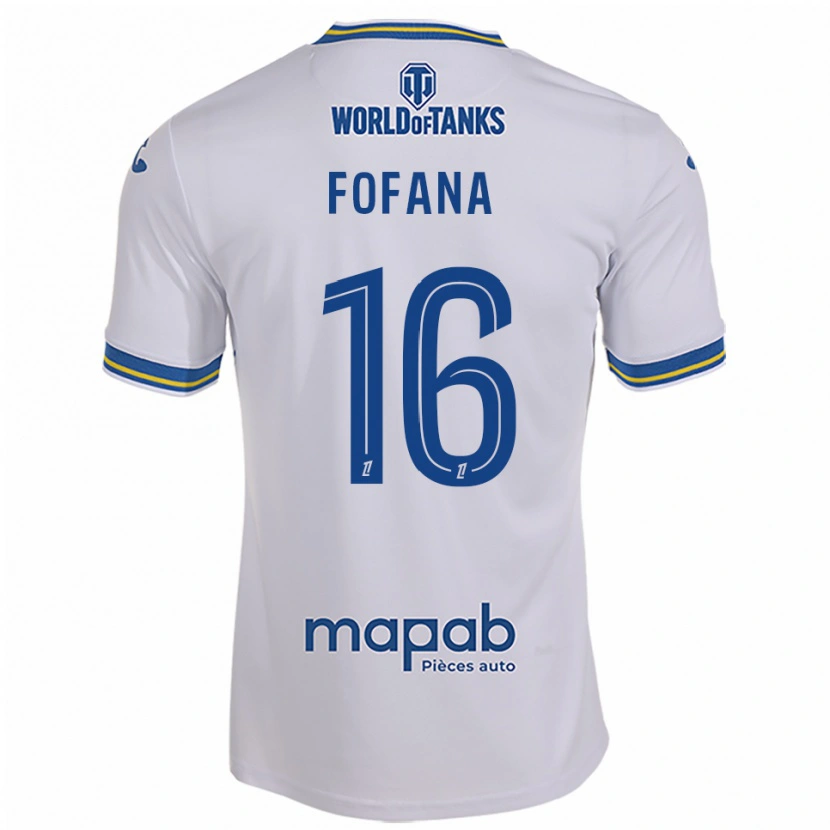 Danxen Homem Camisola Bahliseny Fofana #16 Branco Azul Celeste Alternativa 2025/26 Camisa