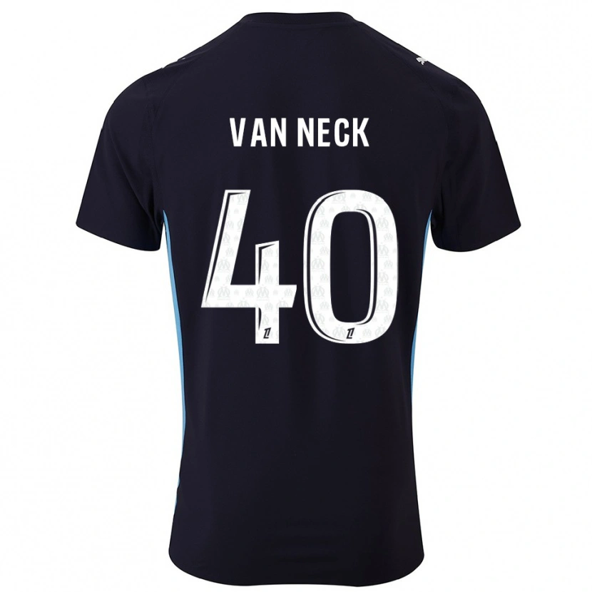Danxen Homem Camisola Jelle Van Neck #40 Preto Azul Celeste Alternativa 2025/26 Camisa