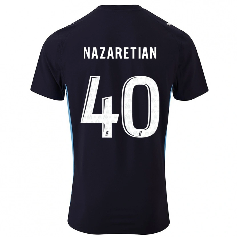 Danxen Homem Camisola Manuel Nazaretian #40 Preto Azul Celeste Alternativa 2025/26 Camisa