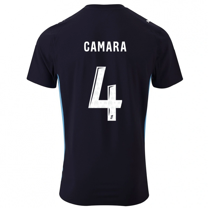 Danxen Homem Camisola Fodé Camara #4 Preto Azul Celeste Alternativa 2025/26 Camisa
