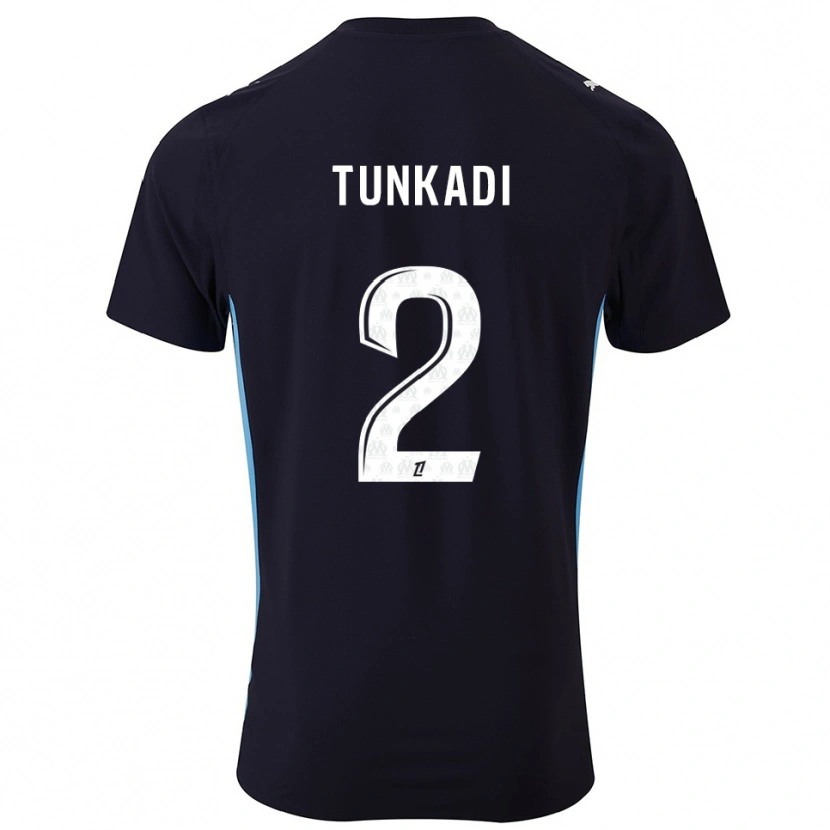 Danxen Homem Camisola Alexandre Tunkadi #2 Preto Azul Celeste Alternativa 2025/26 Camisa