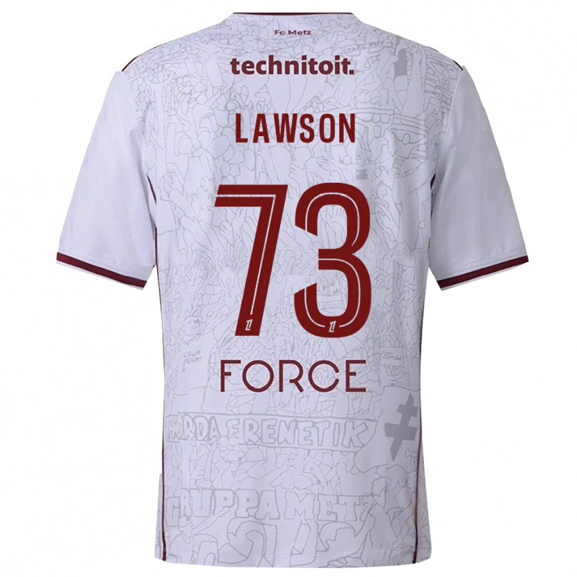 Danxen Homem Camisola Yannis Lawson #73 Branco Borgonha Alternativa 2025/26 Camisa