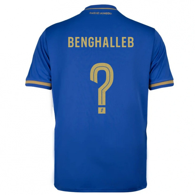 Danxen Homem Camisola Adam Benghalleb #0 Azul Dourado Alternativa 2025/26 Camisa