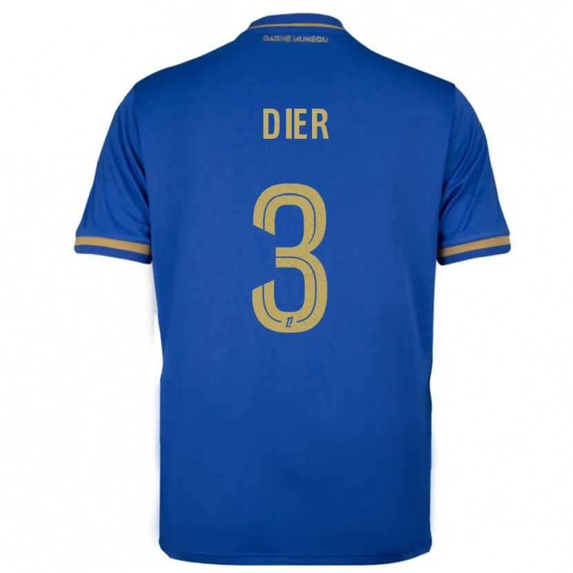 Danxen Homem Camisola Eric Dier #3 Azul Dourado Alternativa 2025/26 Camisa