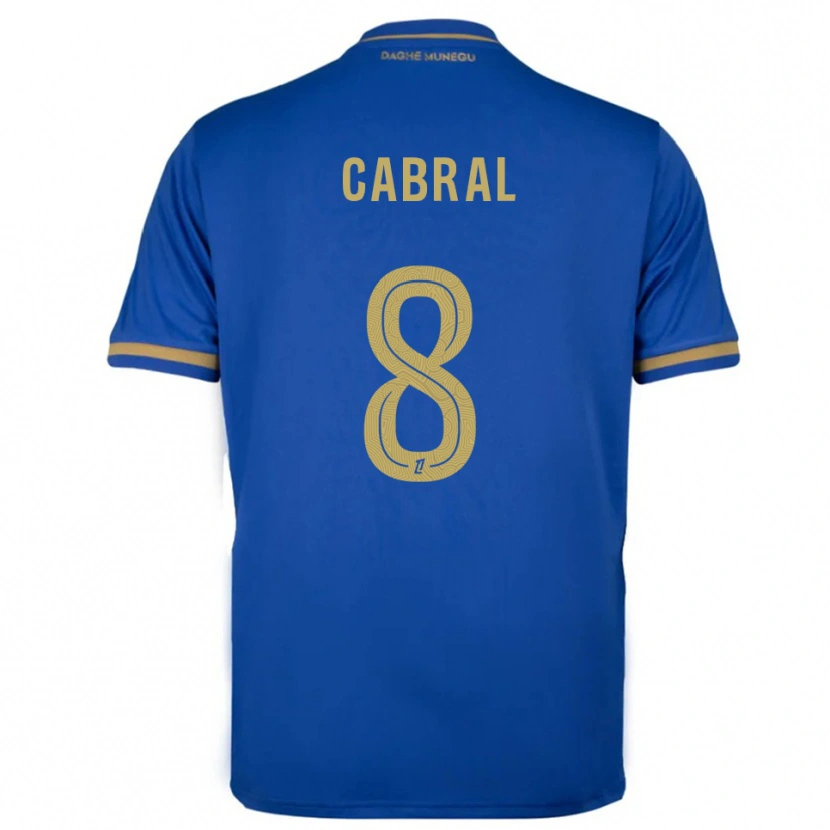 Danxen Homem Camisola Pape Cabral #8 Azul Dourado Alternativa 2025/26 Camisa