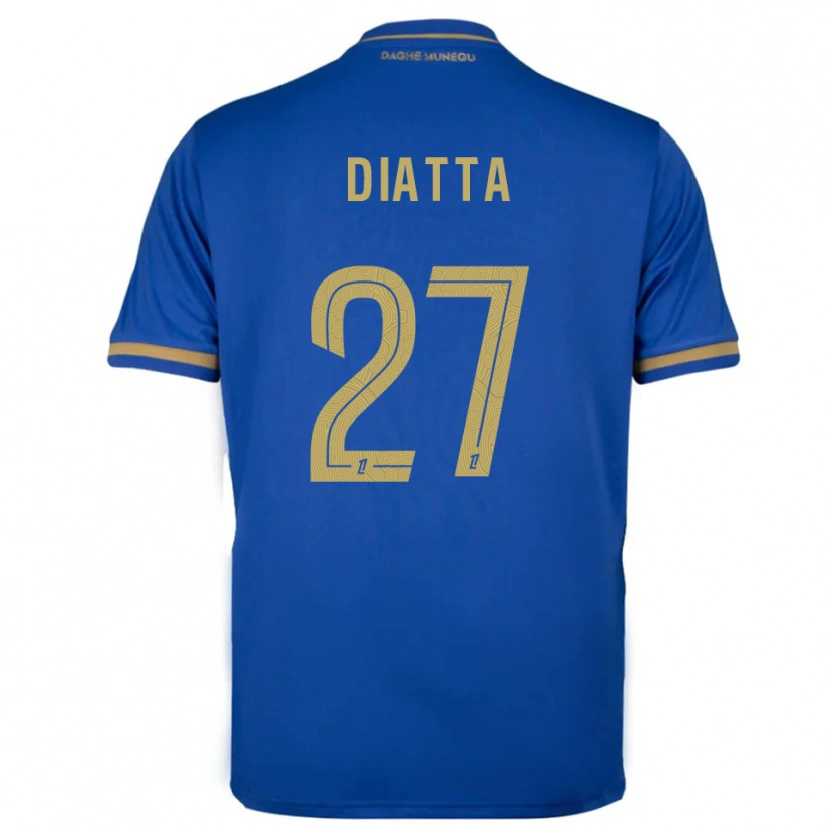 Danxen Homem Camisola Krépin Diatta #27 Azul Dourado Alternativa 2025/26 Camisa