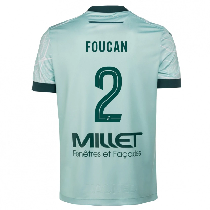Danxen Homem Camisola Jalen Foucan #2 Verde Branco Alternativa 2025/26 Camisa
