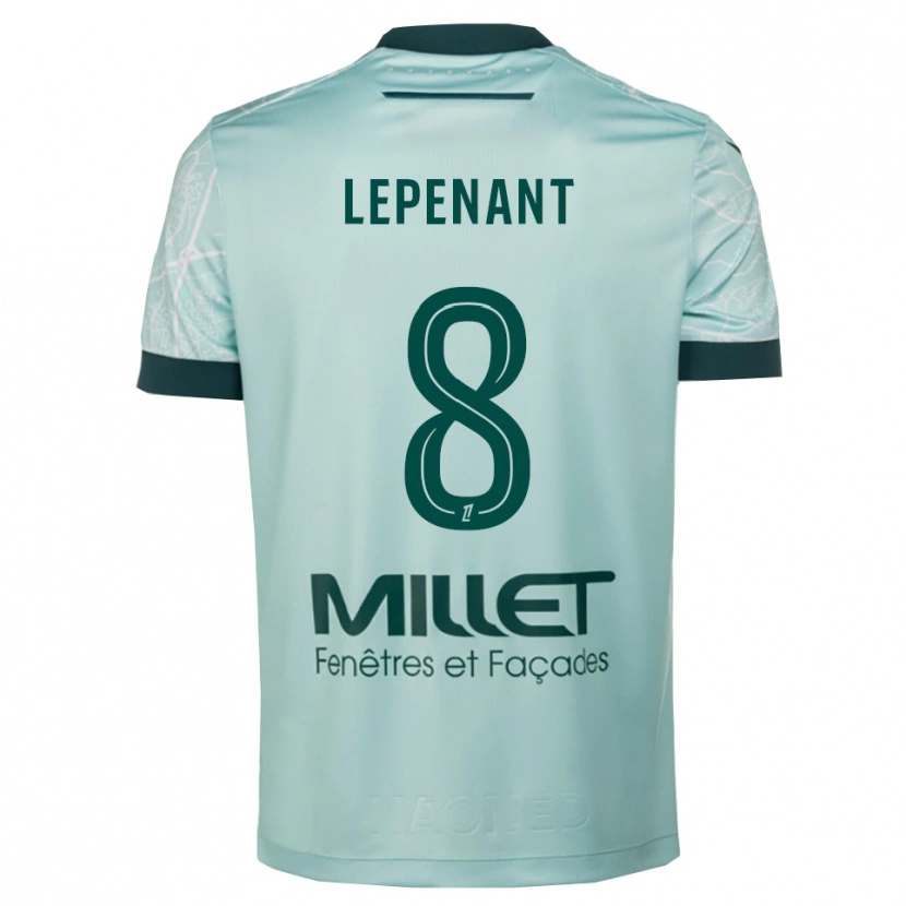 Danxen Homem Camisola Johann Lepenant #8 Verde Branco Alternativa 2025/26 Camisa