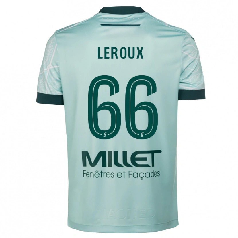 Danxen Homem Camisola Louis Leroux #66 Verde Branco Alternativa 2025/26 Camisa