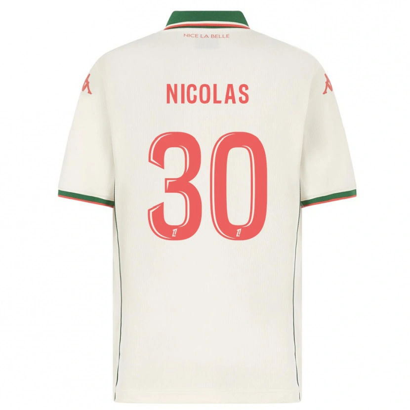 Danxen Homem Camisola Lina-Lou Nicolas #30 Branco Verde Alternativa 2025/26 Camisa