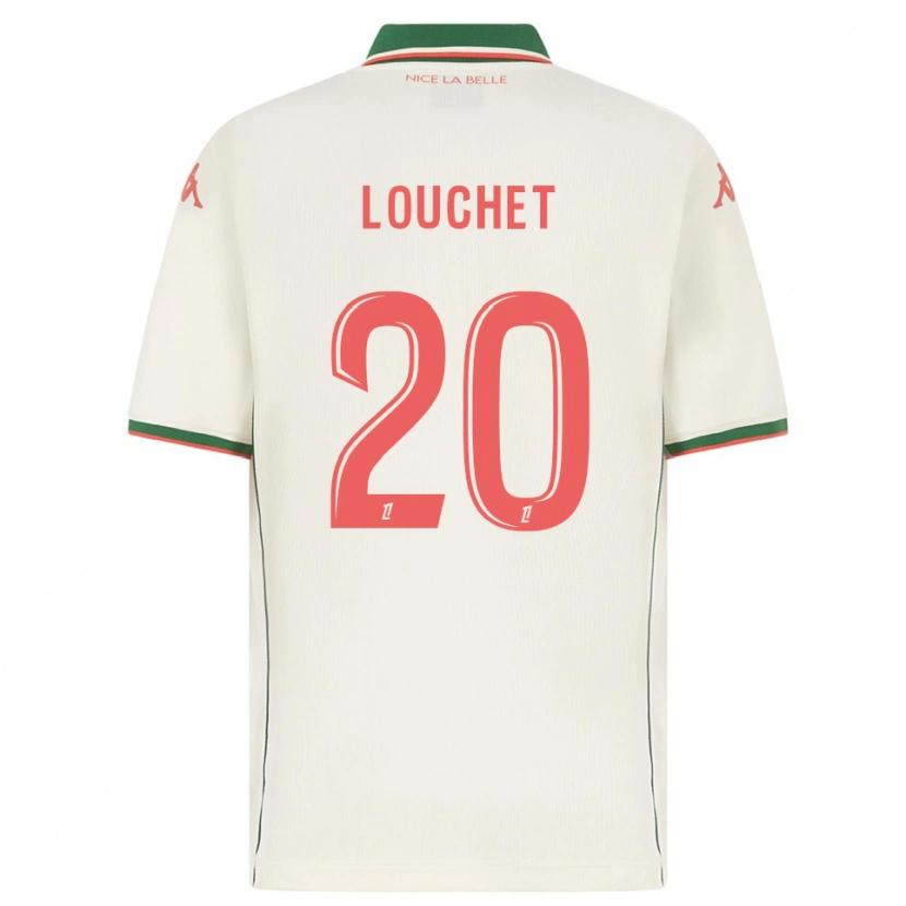 Danxen Homem Camisola Tom Louchet #20 Branco Verde Alternativa 2025/26 Camisa
