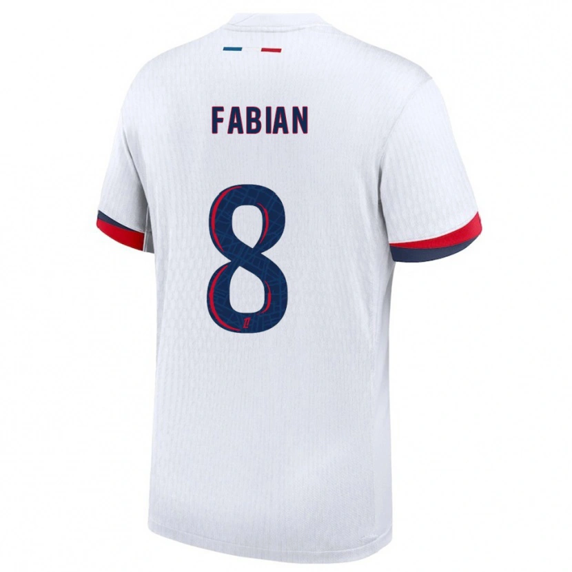Danxen Homem Camisola Fabián Ruiz #8 Branco Vermelho Alternativa 2025/26 Camisa