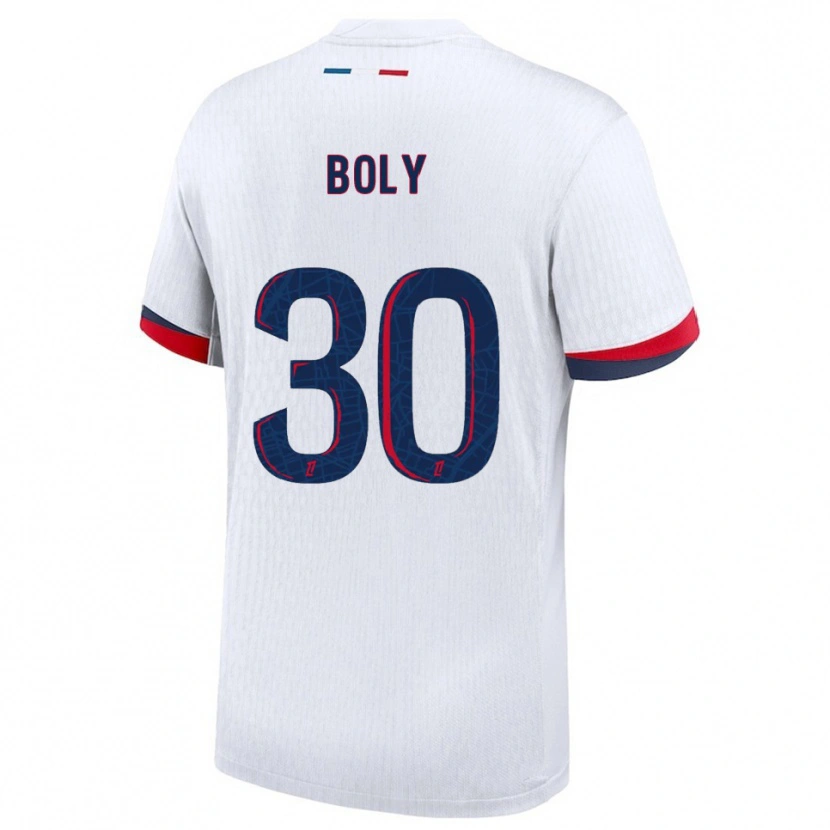 Danxen Homem Camisola David Boly #30 Branco Vermelho Alternativa 2025/26 Camisa