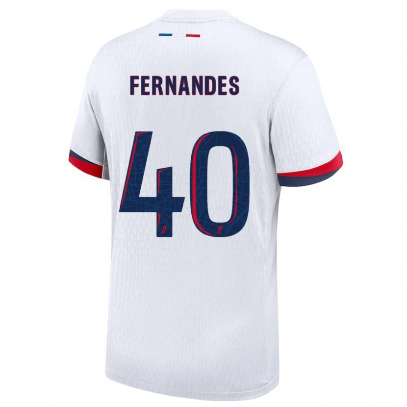 Danxen Homem Camisola Alyssa Fernandes #40 Branco Vermelho Alternativa 2025/26 Camisa