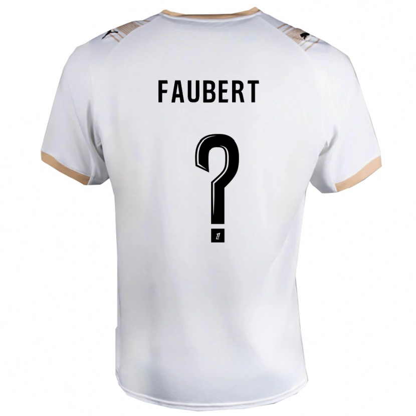 Danxen Homem Camisola Noam Faubert #0 Branco Preto Alternativa 2025/26 Camisa