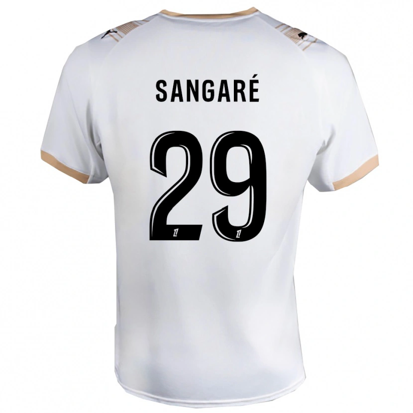 Danxen Homem Camisola Hawa Sangaré #29 Branco Preto Alternativa 2025/26 Camisa