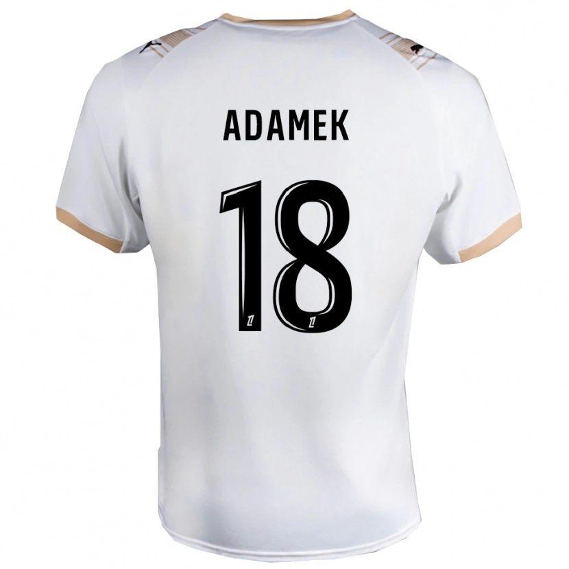 Danxen Homem Camisola Kayla Adamek #18 Branco Preto Alternativa 2025/26 Camisa