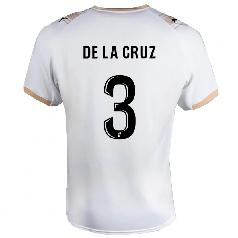 Danxen Homem Camisola Maiky De La Cruz #3 Branco Preto Alternativa 2025/26 Camisa