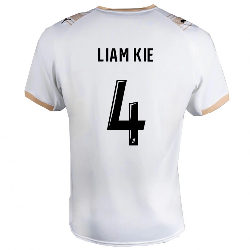 Danxen Homem Camisola Khalil-Liam Kie #4 Branco Preto Alternativa 2025/26 Camisa