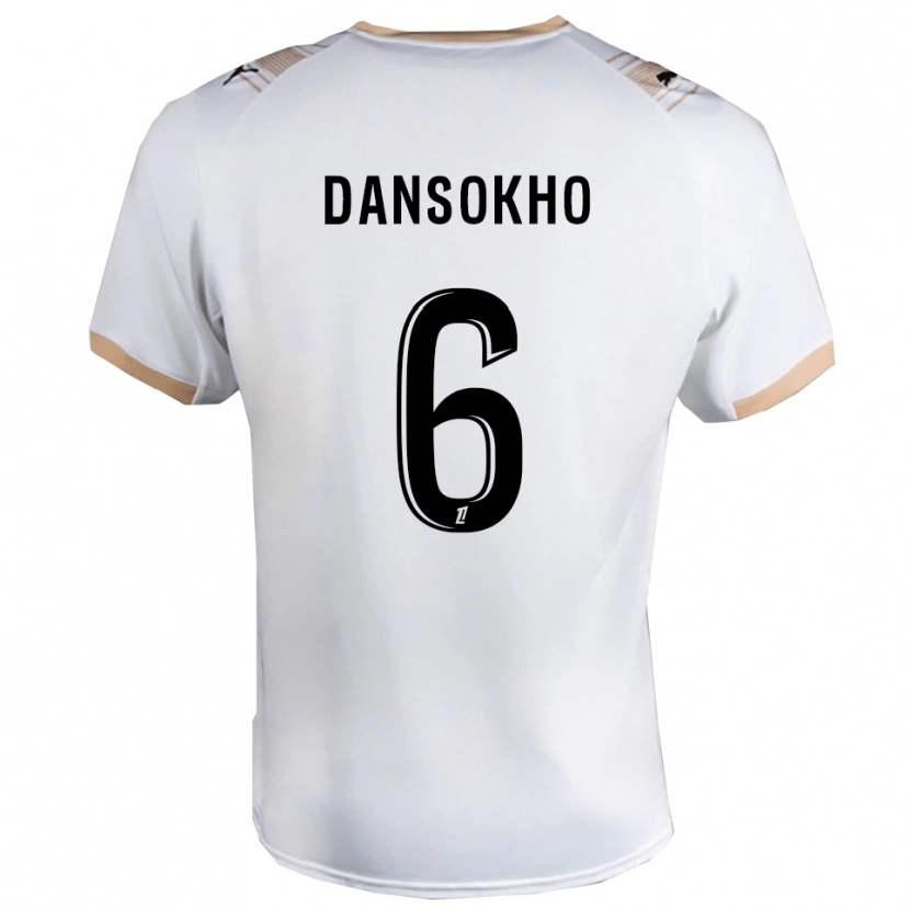 Danxen Homem Camisola Ansoumana Dansokho #6 Branco Preto Alternativa 2025/26 Camisa