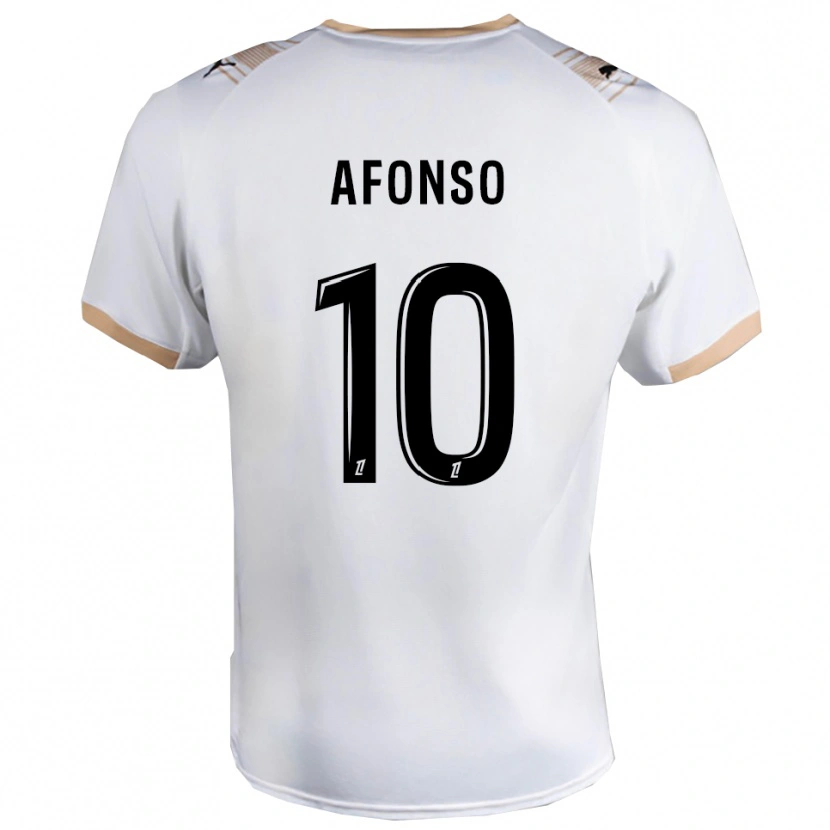 Danxen Homem Camisola Flavio Afonso #10 Branco Preto Alternativa 2025/26 Camisa