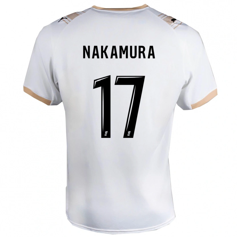 Danxen Homem Camisola Keito Nakamura #17 Branco Preto Alternativa 2025/26 Camisa