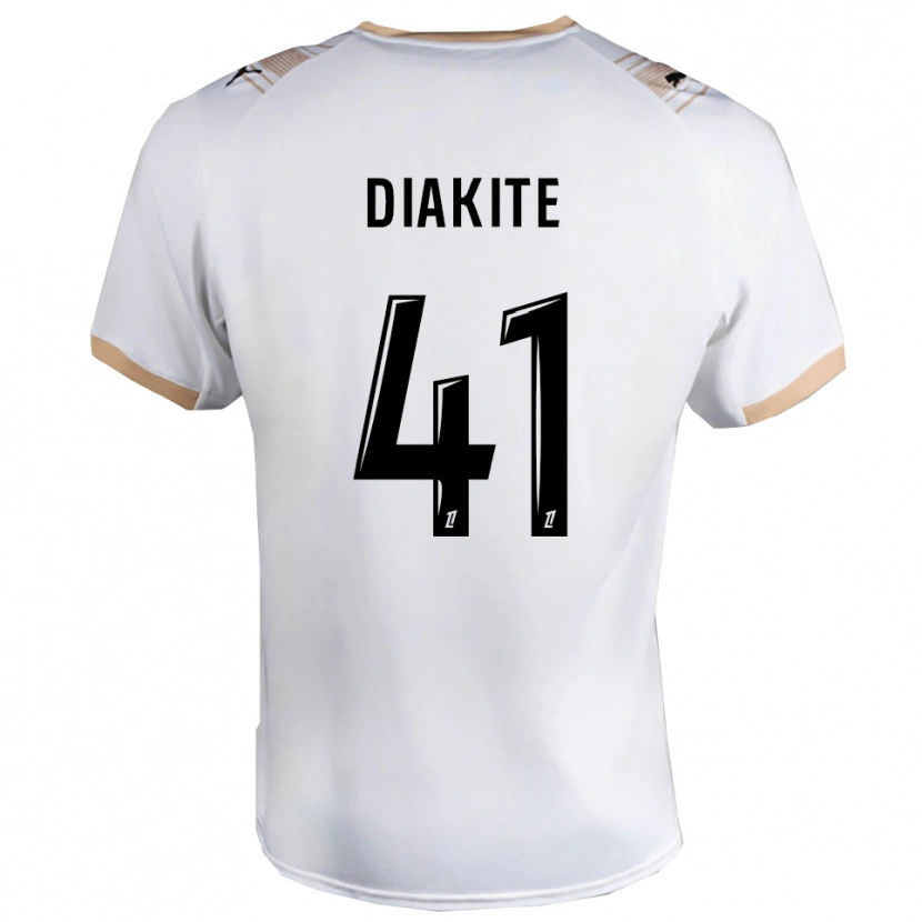 Danxen Homem Camisola Ibrahim Diakité #41 Branco Preto Alternativa 2025/26 Camisa