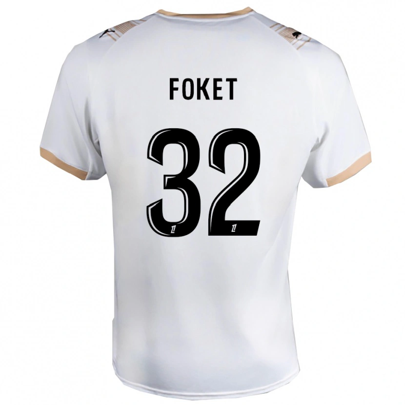 Danxen Homem Camisola Thomas Foket #32 Branco Preto Alternativa 2025/26 Camisa