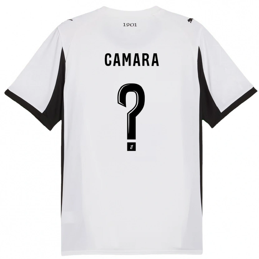 Danxen Homem Camisola Yaya Camara #0 Branco Preto Alternativa 2025/26 Camisa