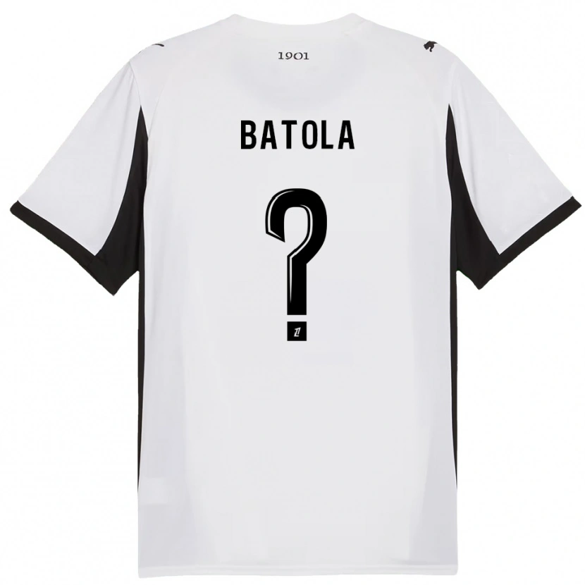 Danxen Homem Camisola Yann Batola #0 Branco Preto Alternativa 2025/26 Camisa