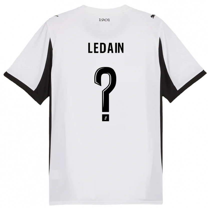 Danxen Homem Camisola Samuel Ledain #0 Branco Preto Alternativa 2025/26 Camisa