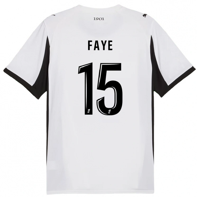 Danxen Homem Camisola Mikayil Faye #15 Branco Preto Alternativa 2025/26 Camisa