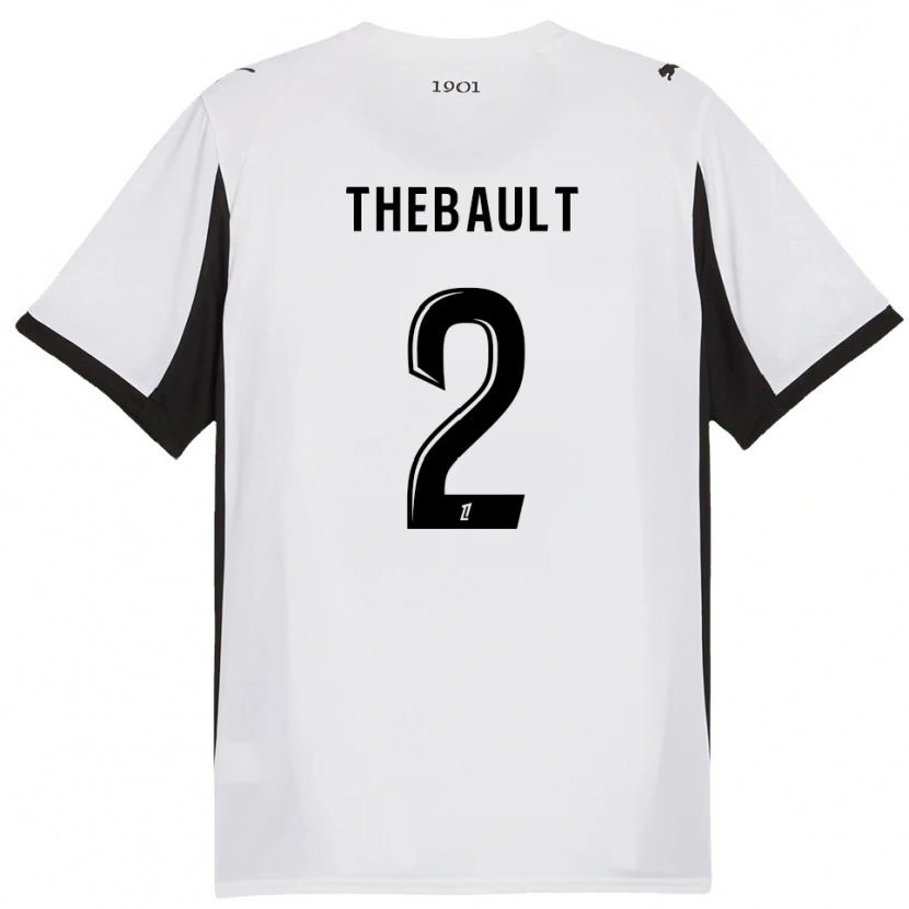 Danxen Homem Camisola Yaël Thébault #2 Branco Preto Alternativa 2025/26 Camisa