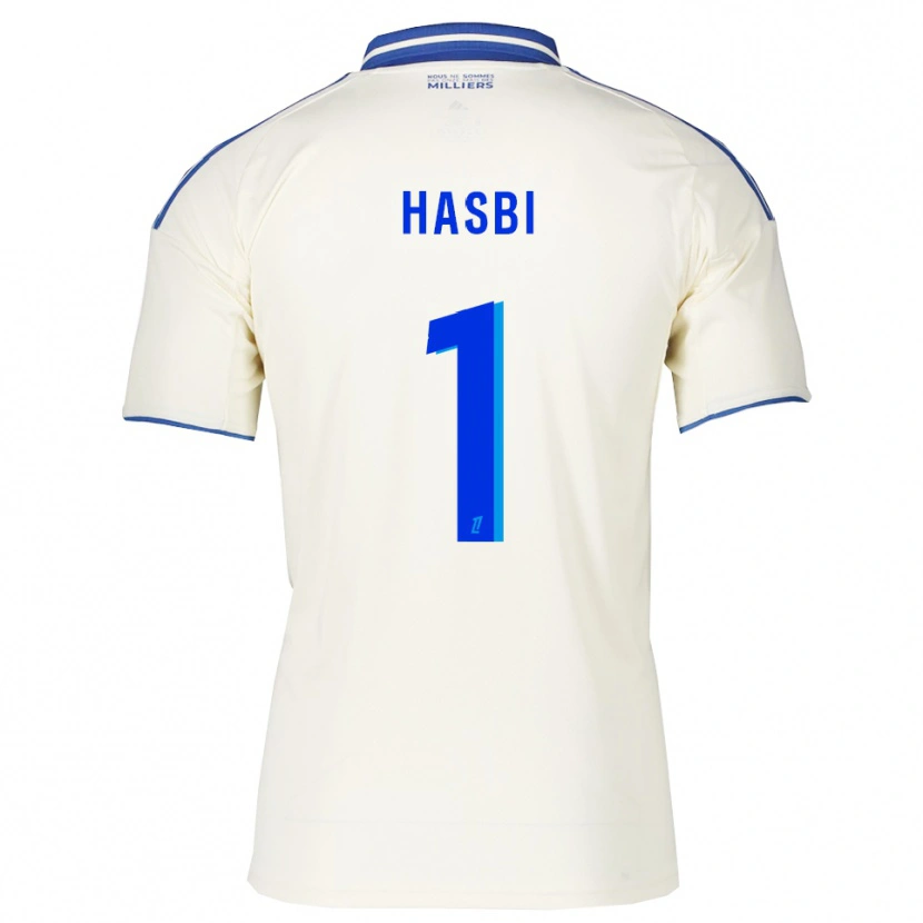 Danxen Homem Camisola Walid Hasbi #1 Champagne Azul Alternativa 2025/26 Camisa
